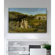 MonoStella Gustave Courbet Köyün Genç Hanımları Kanvas Tablo
