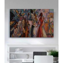 Stella Store Şarkı Söyleyen Kadın Kanvas Tablo