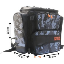 Fujin Black Camo Back Pack - Balıkçı Sırt Çantası