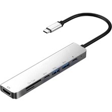 Mobitell Type-C Hub 7in1 HDMI 2x USB 3.0 Sd Tf Çevirici Adaptör