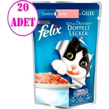 Felix Somon Sardalya Kedi Pouch 100GR 20 Adet