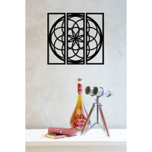 Unt 3 Parçalı Mandala Duvar Dekoru - Süsü, Ahşap Dekoratif Tablo