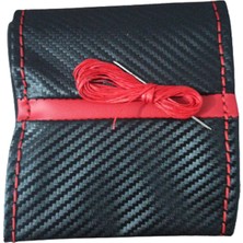 Tegin Seat Altea Xl 2006-2015 Karbon ve Alkantara Kırmızı Ipli Direksiyon Kılıfı