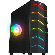 Rampage Arc-X Rgb Ledli Siyah Acrylic Panel 120MM Fanlı Gaming Atx Bilgisayar Kasası