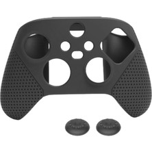 TYX-0626 Yumuşak Kaymaz Silikon Kontrol Kapağı Kapak Skins Başparmak Sapları Joystick S Koruyucu Kılıf Xbox Serisi S x Denetleyici - Siyah (Yurt Dışından)