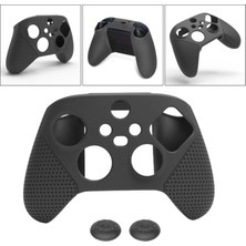 TYX-0626 Yumuşak Kaymaz Silikon Kontrol Kapağı Kapak Skins Başparmak Sapları Joystick S Koruyucu Kılıf Xbox Serisi S x Denetleyici - Siyah (Yurt Dışından)