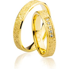 Harem Altın Sarı Taşlı Altın Alyans 1904-2