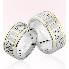 Harem Altın Desenli Altın Alyans 1703