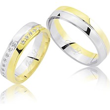 Harem Altın Sarı Beyaz Altın Alyans 2001