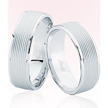 Harem Altın Beyaz Altın Alyans 6602