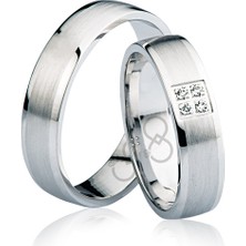 Harem Altın Beyaz Taşlı Altın Alyans 2601-1