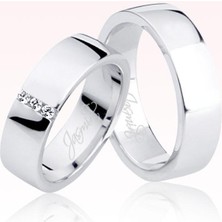 Harem Altın Beyaz Taşlı Altın Alyans 2401-3