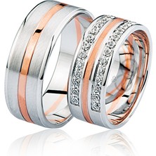 Harem Altın Rose Şeritli Altın Alyans 1102-2