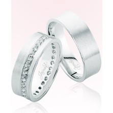 Harem Altın Düz Beyaz Altın Alyans 1401-2