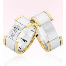 Harem Altın Üç Taşlı Altın Alyans 3801