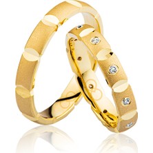 Harem Altın Sarı Parçalı Taşlı Alyans 2704-1