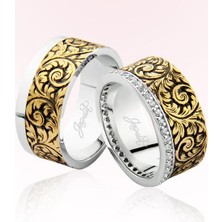 Harem Altın Otantik Desenli Altı Alyans 3104