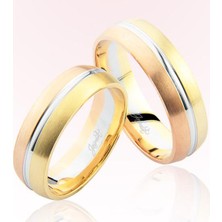 Harem Altın Üç Renk Altın Alyans 7402