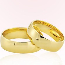 Harem Altın Sarı Bombeli Altın Alyans 5806