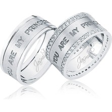 Harem Altın Prenses Yazılı Altın Alyans 0403-3