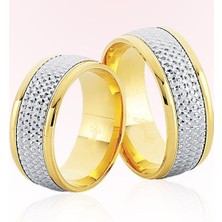 Harem Altın Sarı Beyaz Altın Alyans 7901