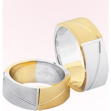 Harem Altın Sarı Beyaz Altın Alyans 2106-2