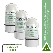 Mineroll Doğal Kristal Tuz Vegan Deodorant 70 G x 3