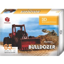 Pershang 2019014 Pershang Bulldozer / 65 Parça - 3 Boyutlu Ahşap Puzzle