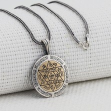 Takıhan Ismi Azam Dualı Kalın Zincirli 925 Ayar Gümüş Kolye