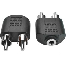 Fano 3.5mm Ses Stereo Jak 2 RCA Erkek Ses Jack Konnektör Dönüştürücü