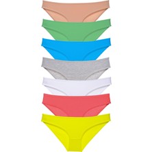 Royaleks 7 Adet Süper Eko Set Likralı Kadın Slip Külot Çok Renkli