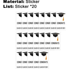 Farfi 20 Adet / Takım Canlı Tebrik Sticker Yaratıcı Kendinden Yapışkanlı Hafif Hediye Paketleme Malzemeleri Çıkartmalar Şişe Için