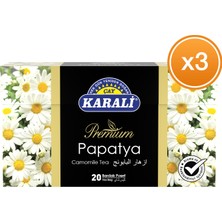 Karali Çay Premium Bardak Poşet Papatya Çayı 20'li x 3 Paket