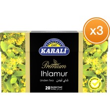 Karali Çay Premium Bardak Poşet Ihlamur Çayı 20'li x 3 Paket