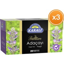 Karali Çay Premium Bardak Poşet Adaçayı 20'li x 3 Paket