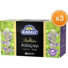 Karali Çay Premium Bardak Poşet Adaçayı 20'li x 3 Paket