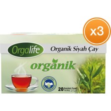 Orgalife Organik Bardak Poşet Siyah Çay 20'li x 3 Paket