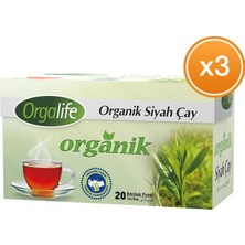 Orgalife Organik Bardak Poşet Siyah Çay 20'li x 3 Paket