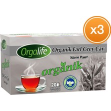 Orgalife Organik Bardak Poşet Earl grey 20'li x 3 Paket