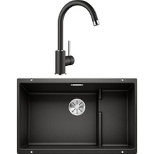 Blanco Sublıne 700 U Level Evye, Siyah , Mida Siyah Evye Seti