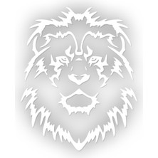 Stickrmarket Aslan Kafası Kontür Sticker 10 x 12 cm