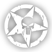 Stickrmarket Army Star Punisher Sticker 10 x 10 cm