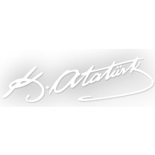 Stickrmarket Atatürk İmza Sticker 10 x 3 cm