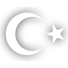 Stickrmarket Ay Yıldız Sticker 5 x 3,5 cm