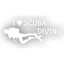 Sticker Usta I Love Scuba Diving Sticker 10 x 4 cm