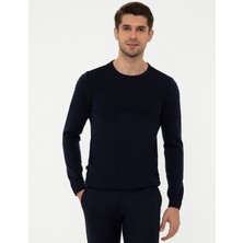 Pierre Cardin Erkek Lacivert Slim Fit Kazak 50248541-VR033