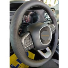 Gürler Oto Aksesuar Fıat Doblo 2010 ve Sonrası Dikmeli Direksiyon Kılıfı Nokta Siyah