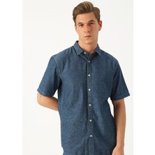 Only & Sons Slim Fit Koyu Mavi Denim Gömlek