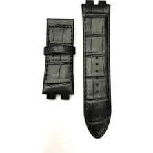 Momentus X600  Siyah Hakiki Deri Saat Kordonu Kayışı