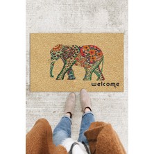 Buket Home Renkli Fil Kapı Önü Paspası Dekoratif Kapı Paspası Dış Mekân Paspas Ev Içi Paspası 45X70CM
